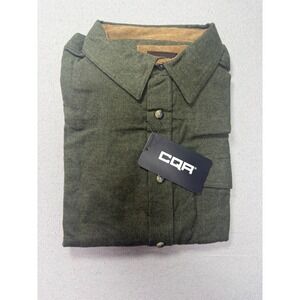 CQR Mens Tactical Series Long Sleeve Button Up Shirt Fl Green Size Mediumnnel